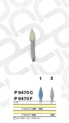 Полировочный бор по ZrO2 с алмазным зерном 2-я ступень / P 9470 F 204.040, Drendel + Zweiling DIAMANT GmbH, Германия